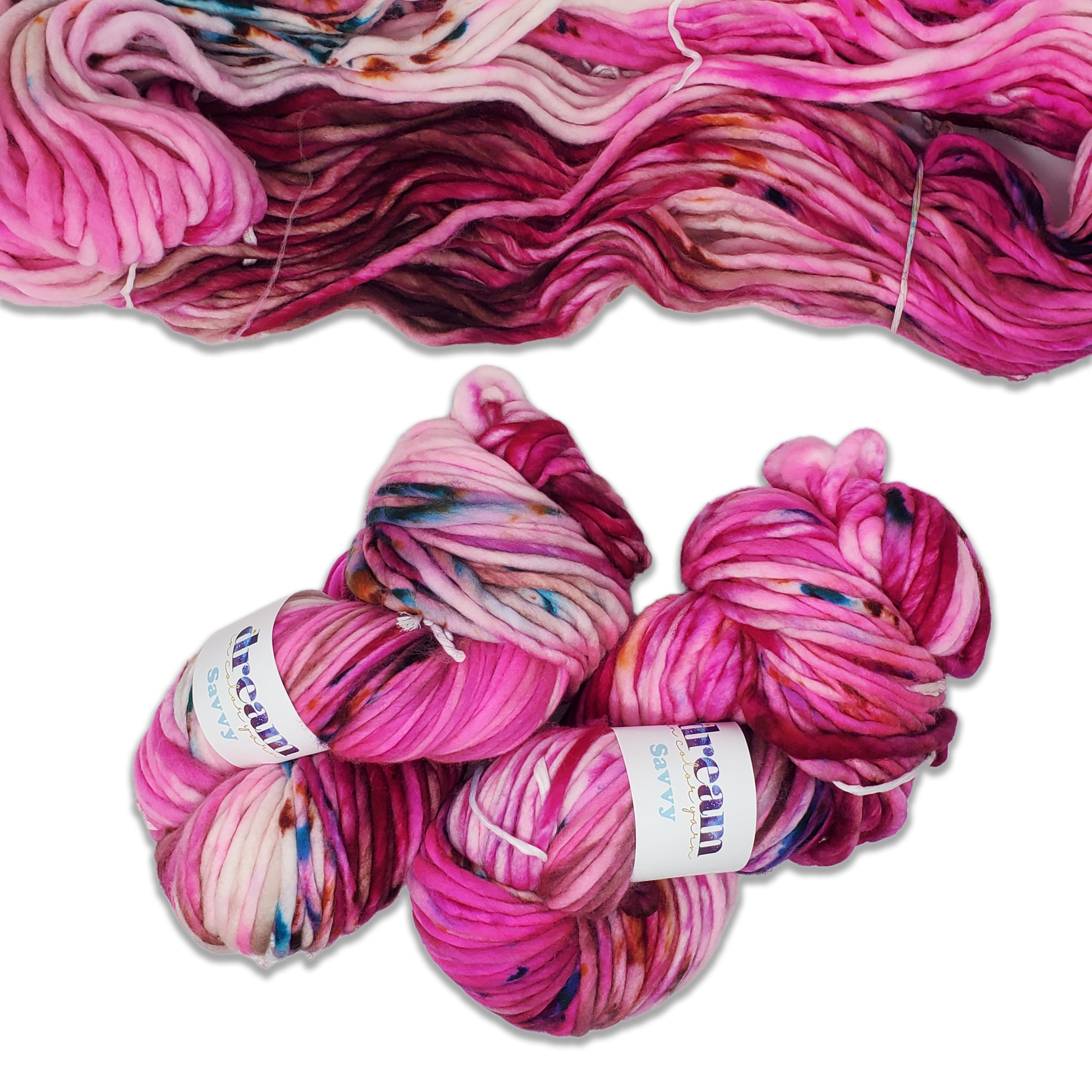 Pink and Purple Hand-Spun Bulky Targhee Wool Yarn – Islay's Terrace Studio  & Shop