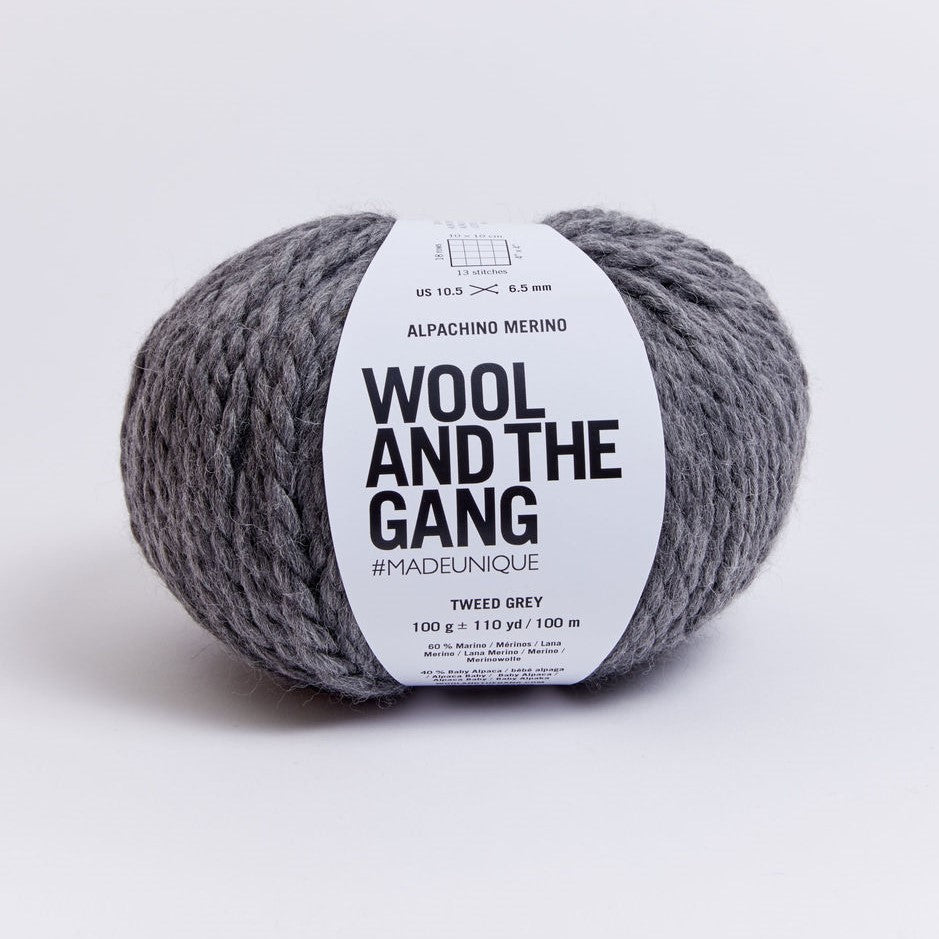 Wool and the Gang | Alpachino Merino | Tweed Grey
