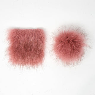 Dusty Pink - Faux Fur Pre-Cut DIY Squares