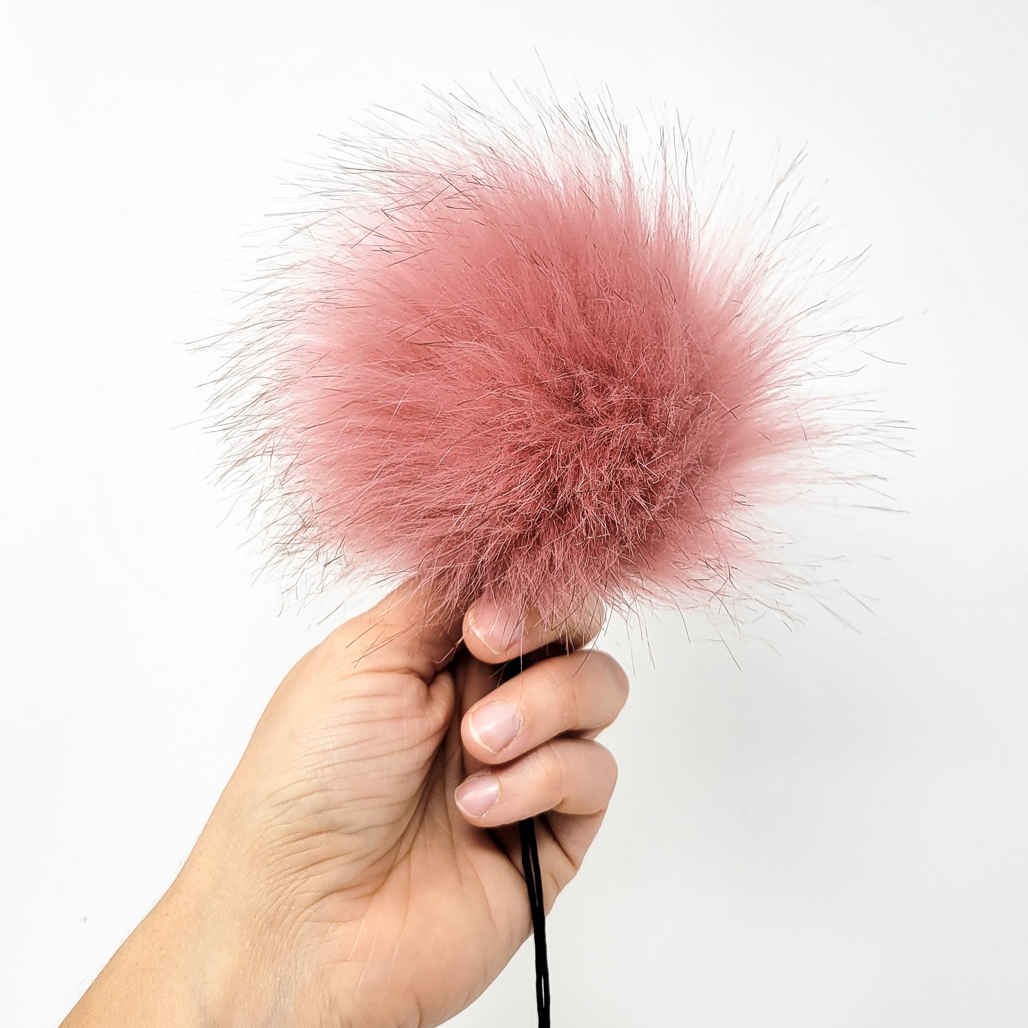 Dusty Pink - Faux Fur Pom Poms