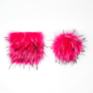 Hot Pink - Faux Fur Pre-Cut DIY Squares