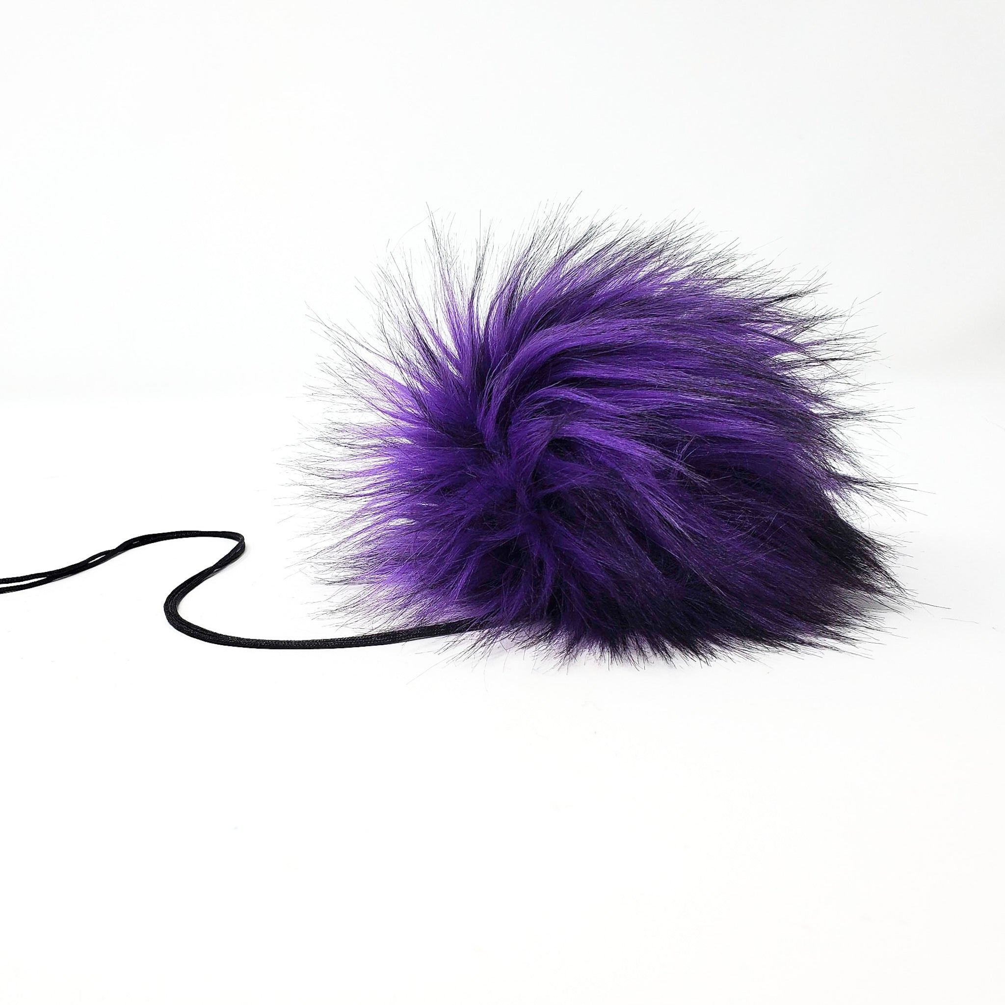 Violet Purple Faux Fur Pom Poms - 0