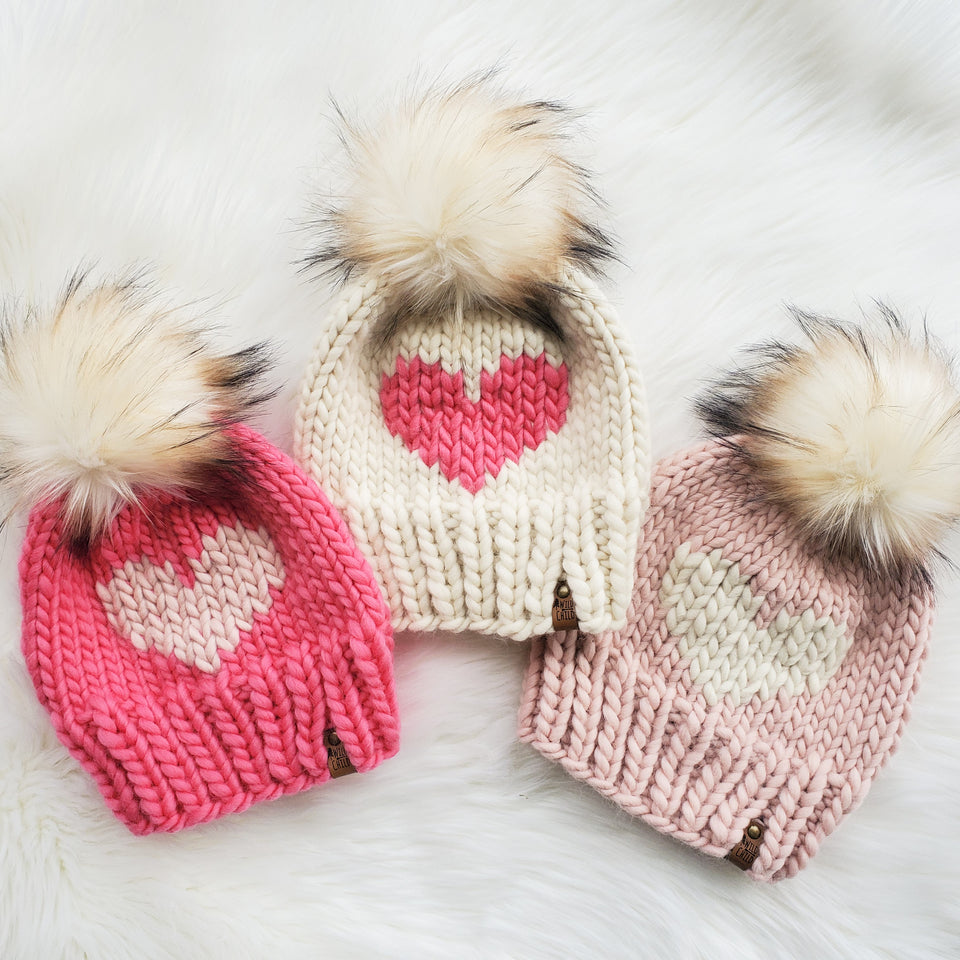 Valentine's Heart Hat - Free Knitting Pattern | Warehouse2020