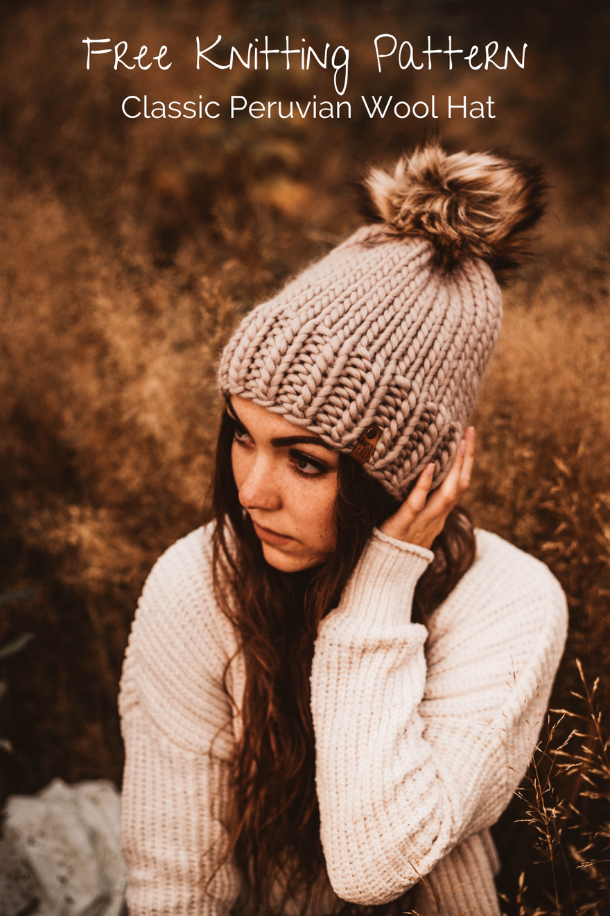 Free Knitting Pattern // Classic Peruvian Wool Hat