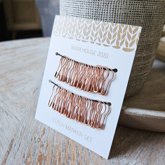 Bulb Stitch Marker Set of 40 - Rose Gold