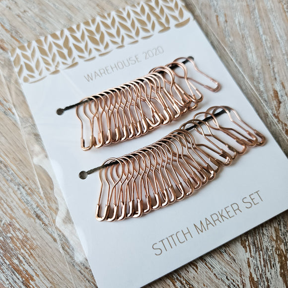 Bulb Stitch Marker Set of 40 - Rose Gold