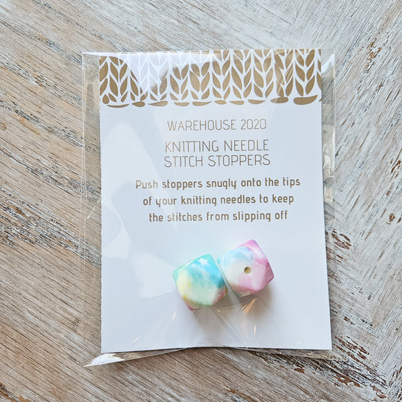 Rainbow stars - Hexagon Stitch Stoppers