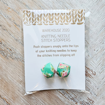 Teal Floral - Hexagon Stitch Stoppers - 0