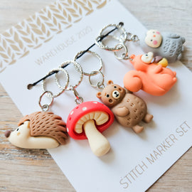 Stitch Marker Set - Woodland Animals - 0