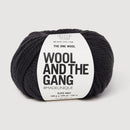 Ball of yarn with 'Wool and the Gang' label on a white background