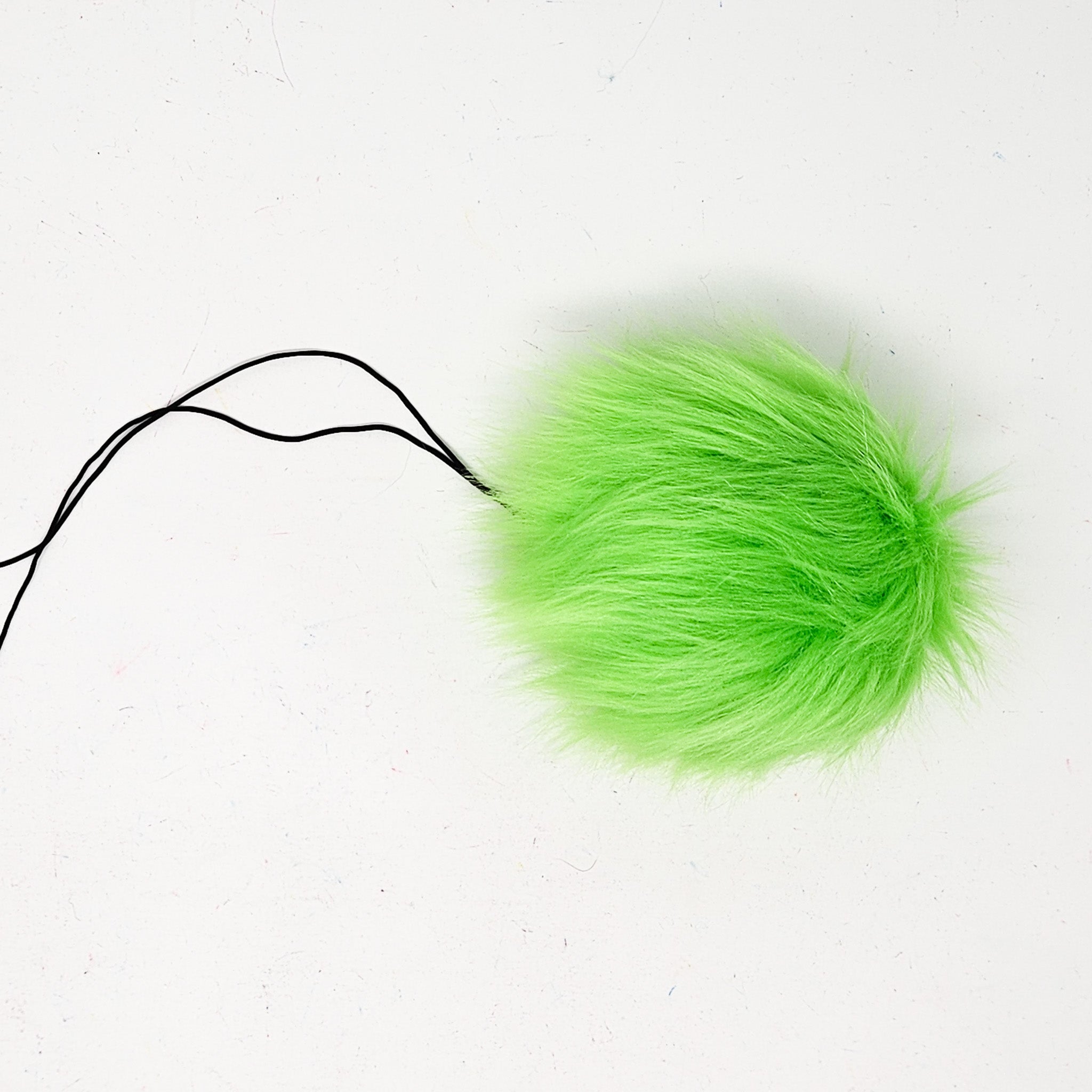 Green Apple Faux Fur Pom Poms - 0