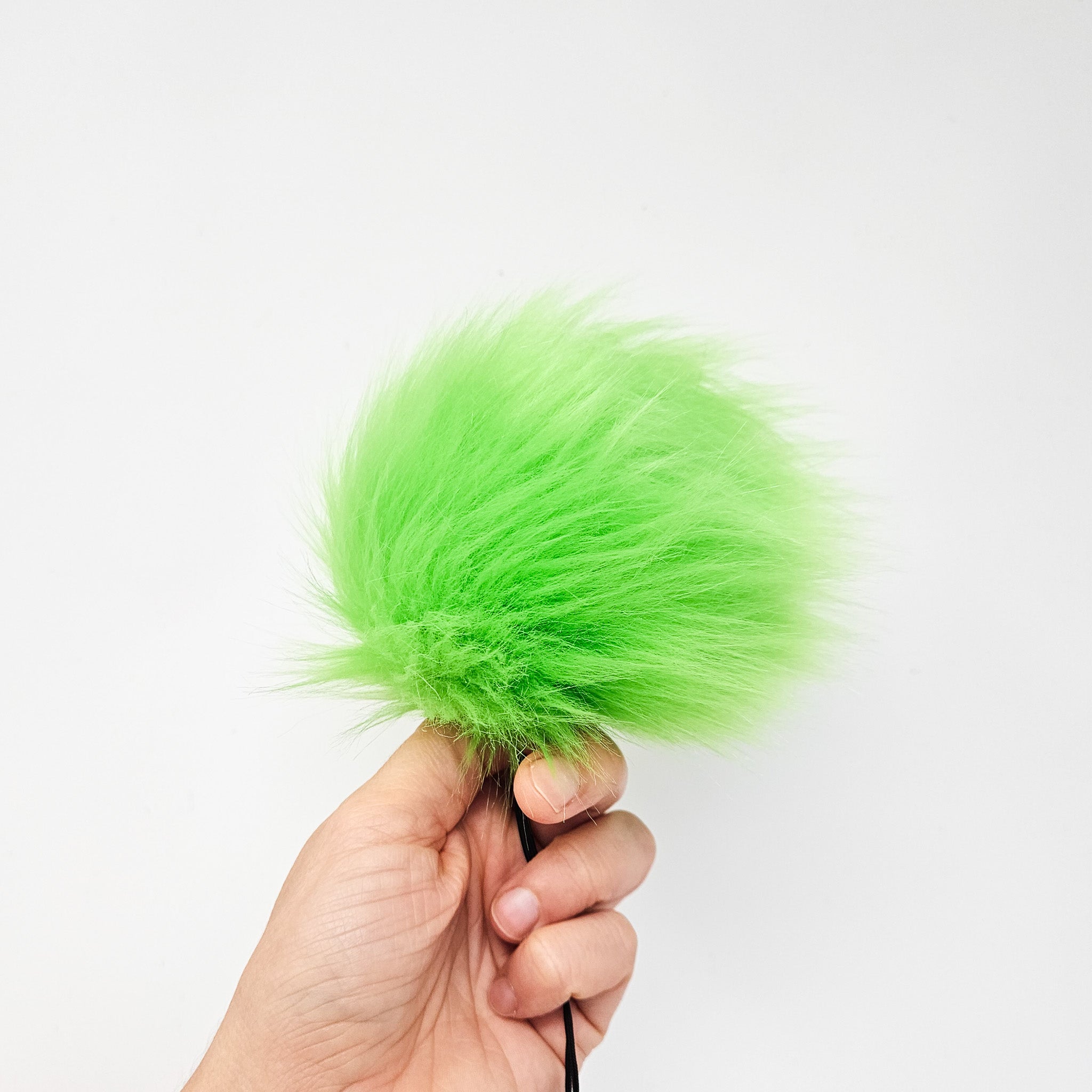 Green Apple Faux Fur Pom Poms