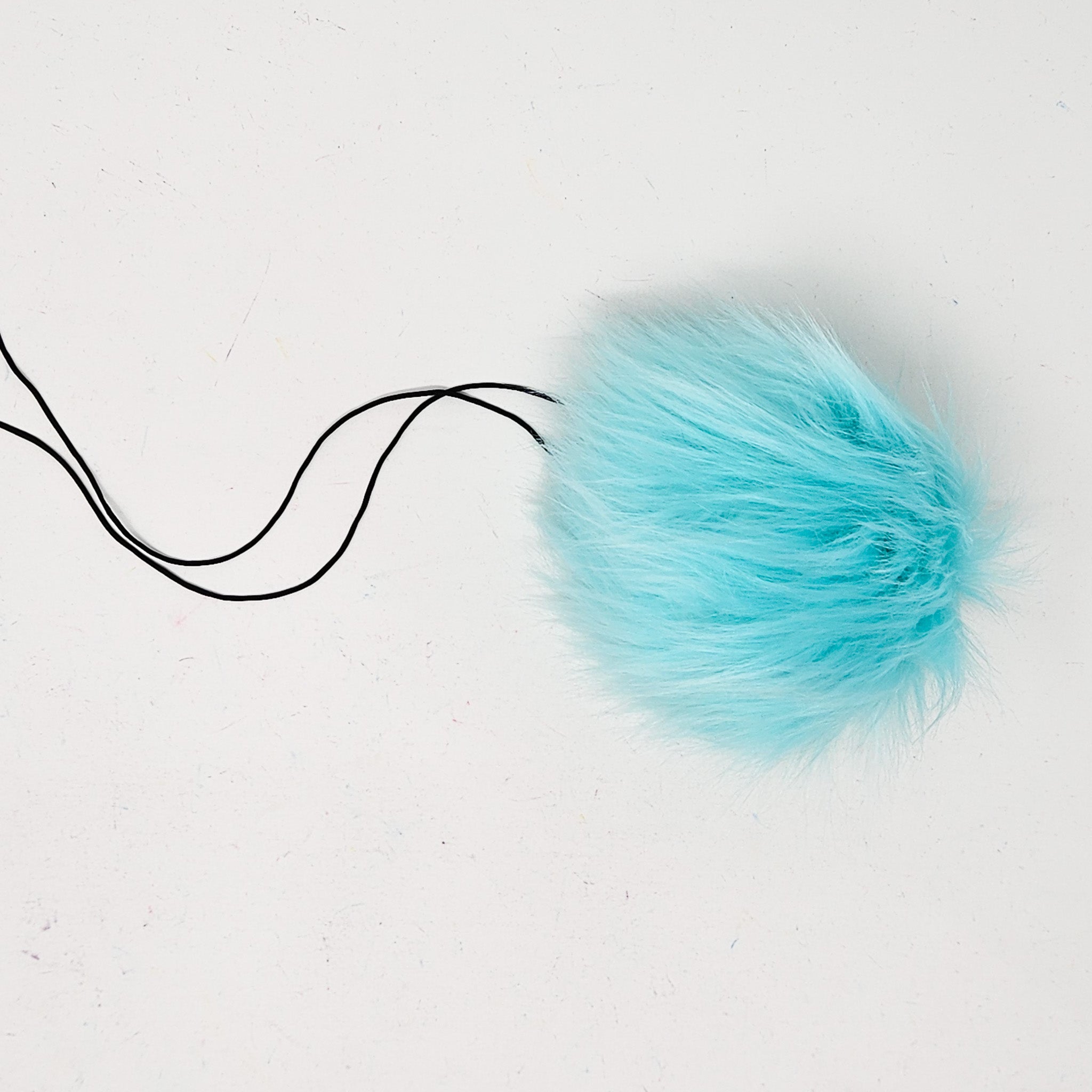 Arctic Blue Faux Fur Pom Poms - 0