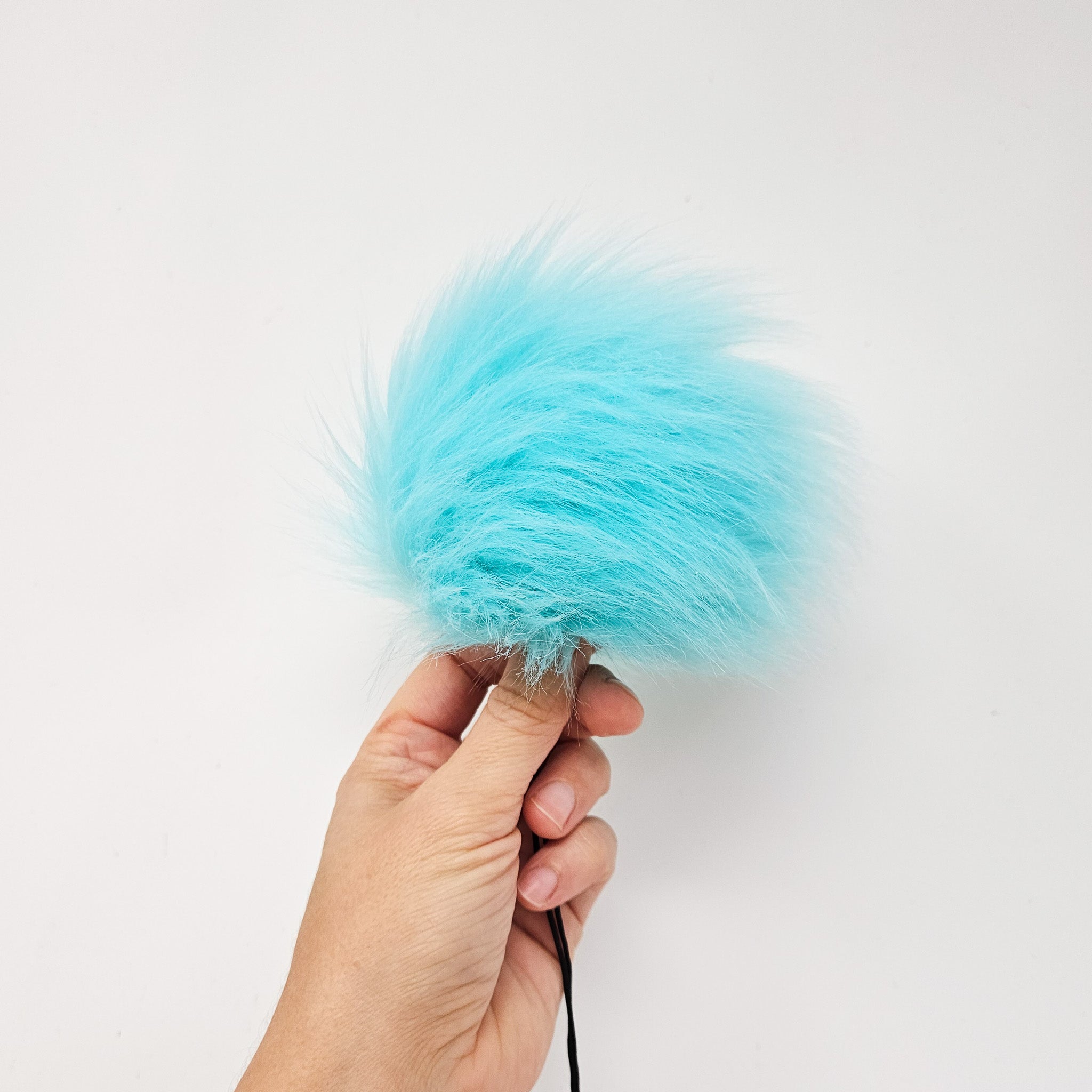 Arctic Blue Faux Fur Pom Poms