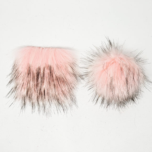 Baby Pink - Faux Fur Pre-Cut DIY Squares
