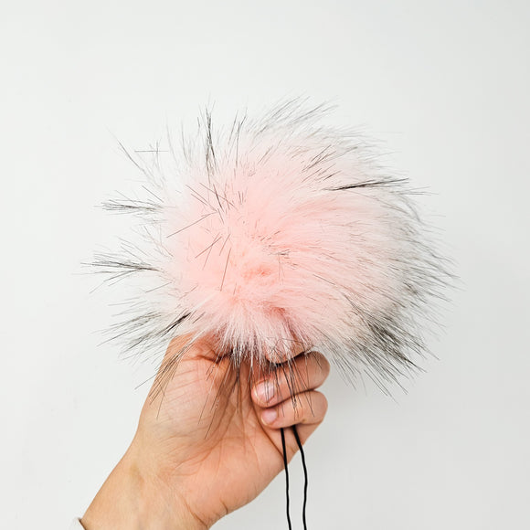 Baby Pink - Faux Fur Pom Poms