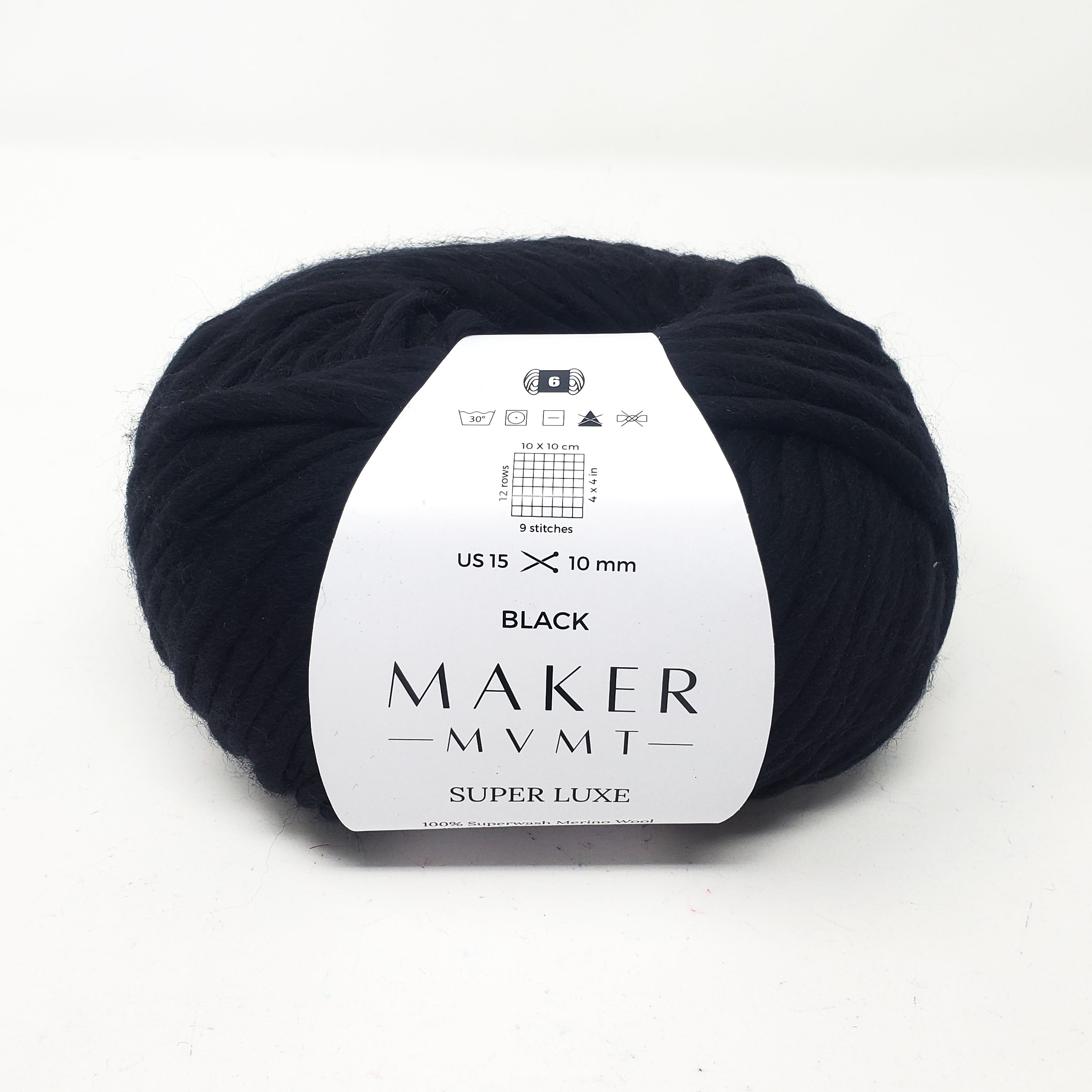 Black - Super Luxe 100% Superwash Merino Wool | Warehouse2020