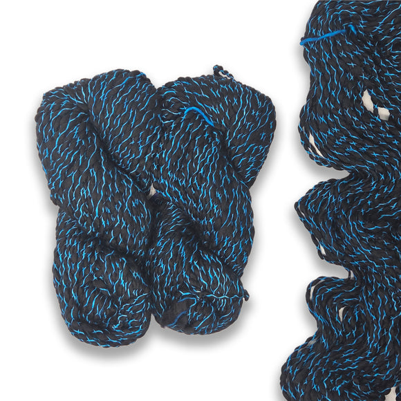 Malabrigo Caracol - Cian on Black