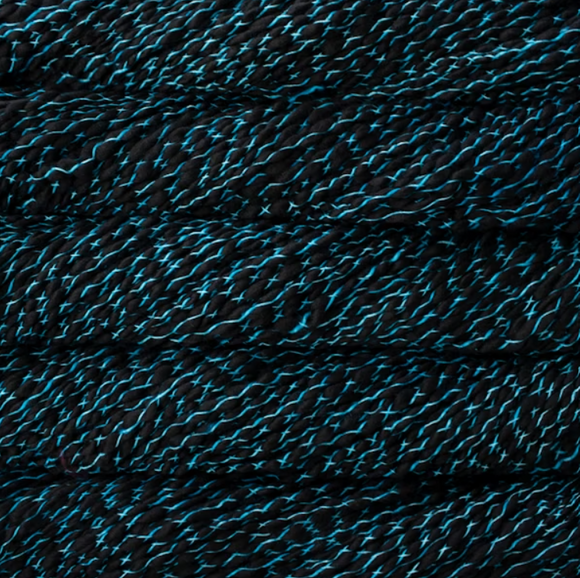 Malabrigo Caracol - Cian on Black