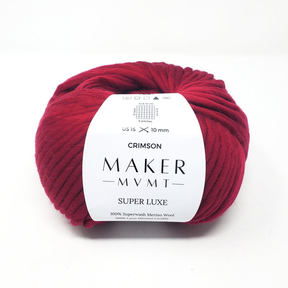 Crimson - Super Luxe 100% Superwash Merino Wool *LAST CHANCE*