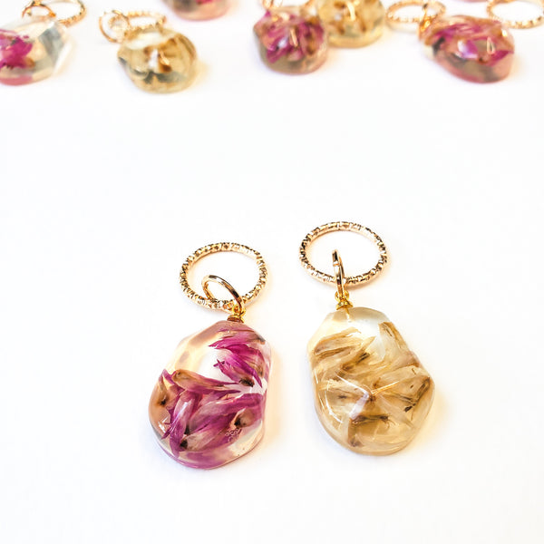 Pack of Two - Dried Flower Stitch Markers