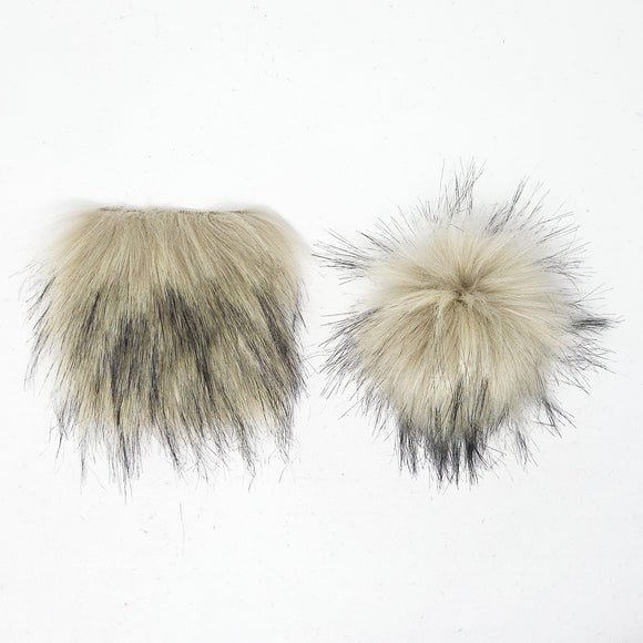 Fog - Faux Fur Pre-Cut DIY Squares