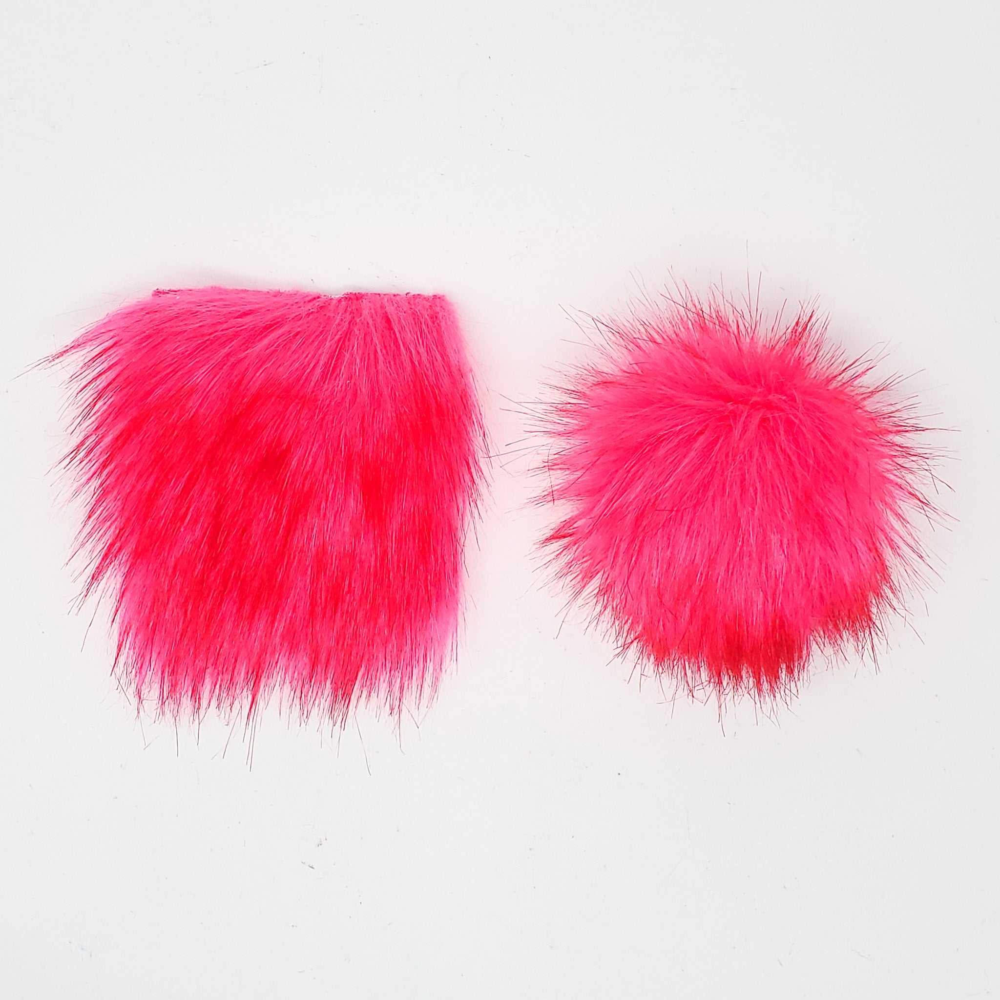 Fuchsia - Faux Fur Pre-Cut DIY Squares