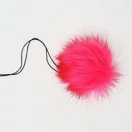 Fuchsia - Faux Fur Pom Poms - 0