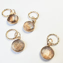 Gold Agate Stitch Marker