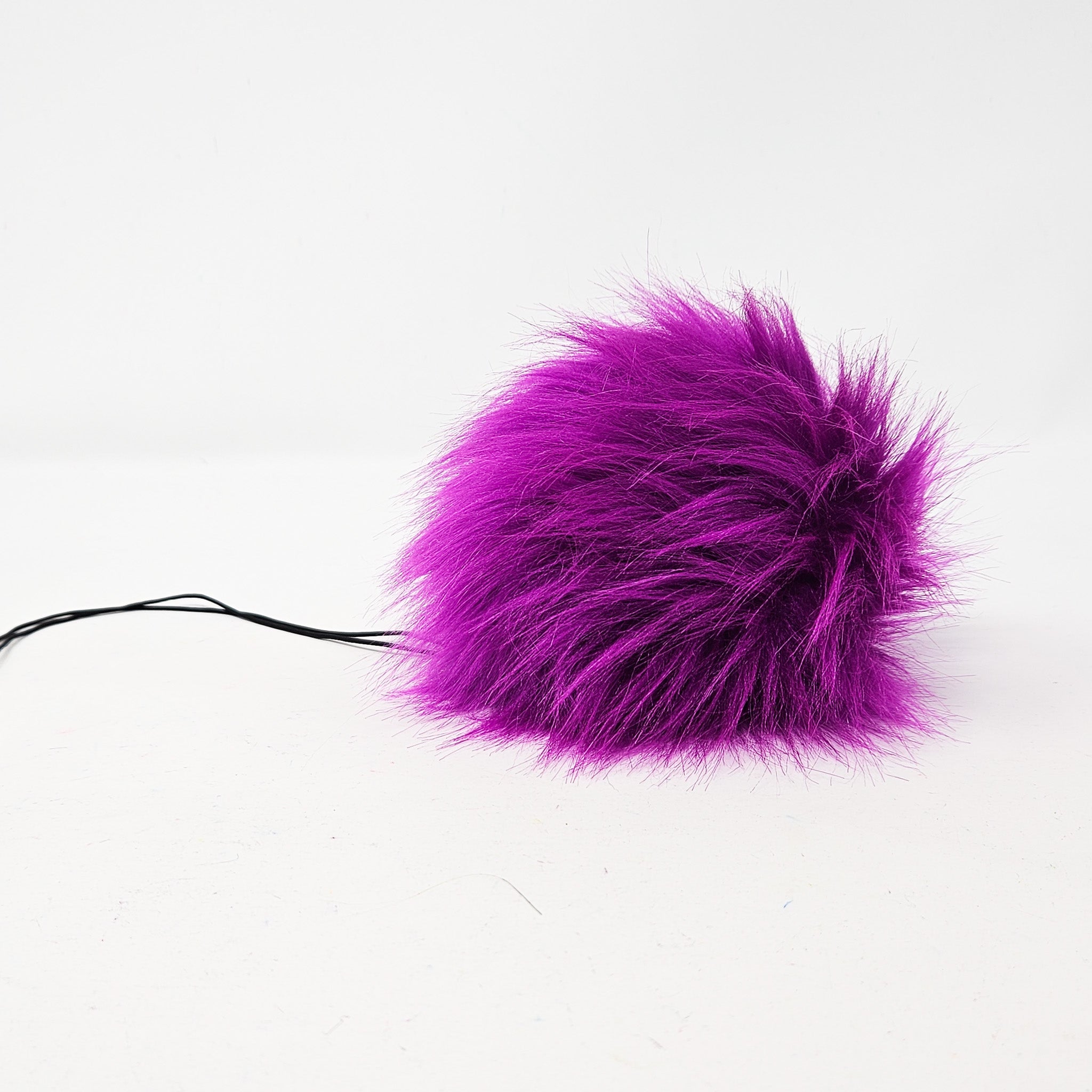 Grape Purple Faux Fur Pom Poms