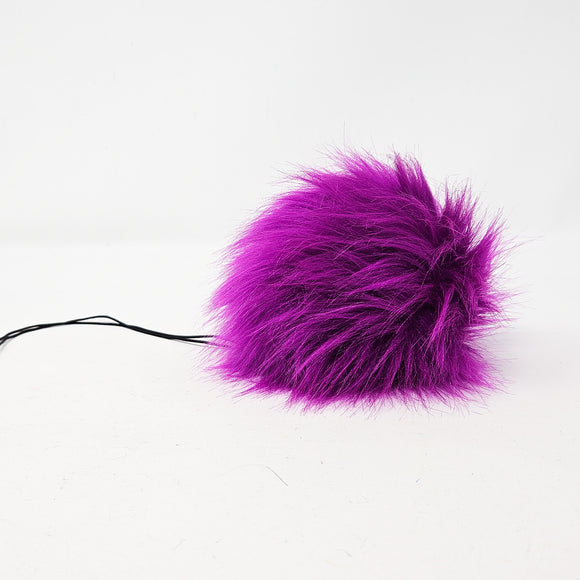 Grape Purple Faux Fur Pom Poms