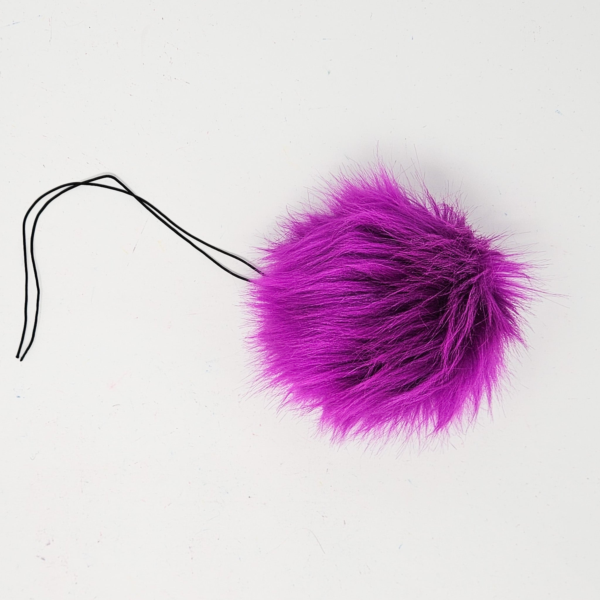 Grape Purple Faux Fur Pom Poms - 0