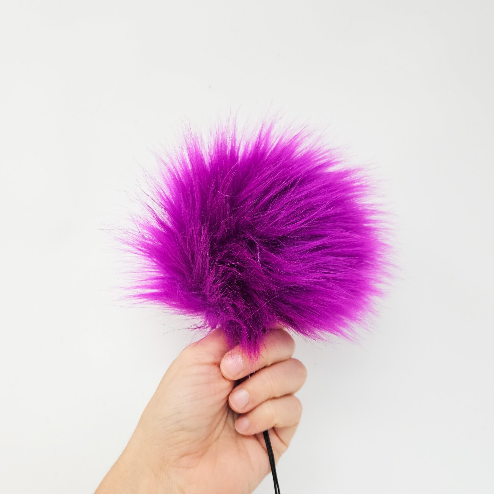 Grape Purple Faux Fur Pom Poms