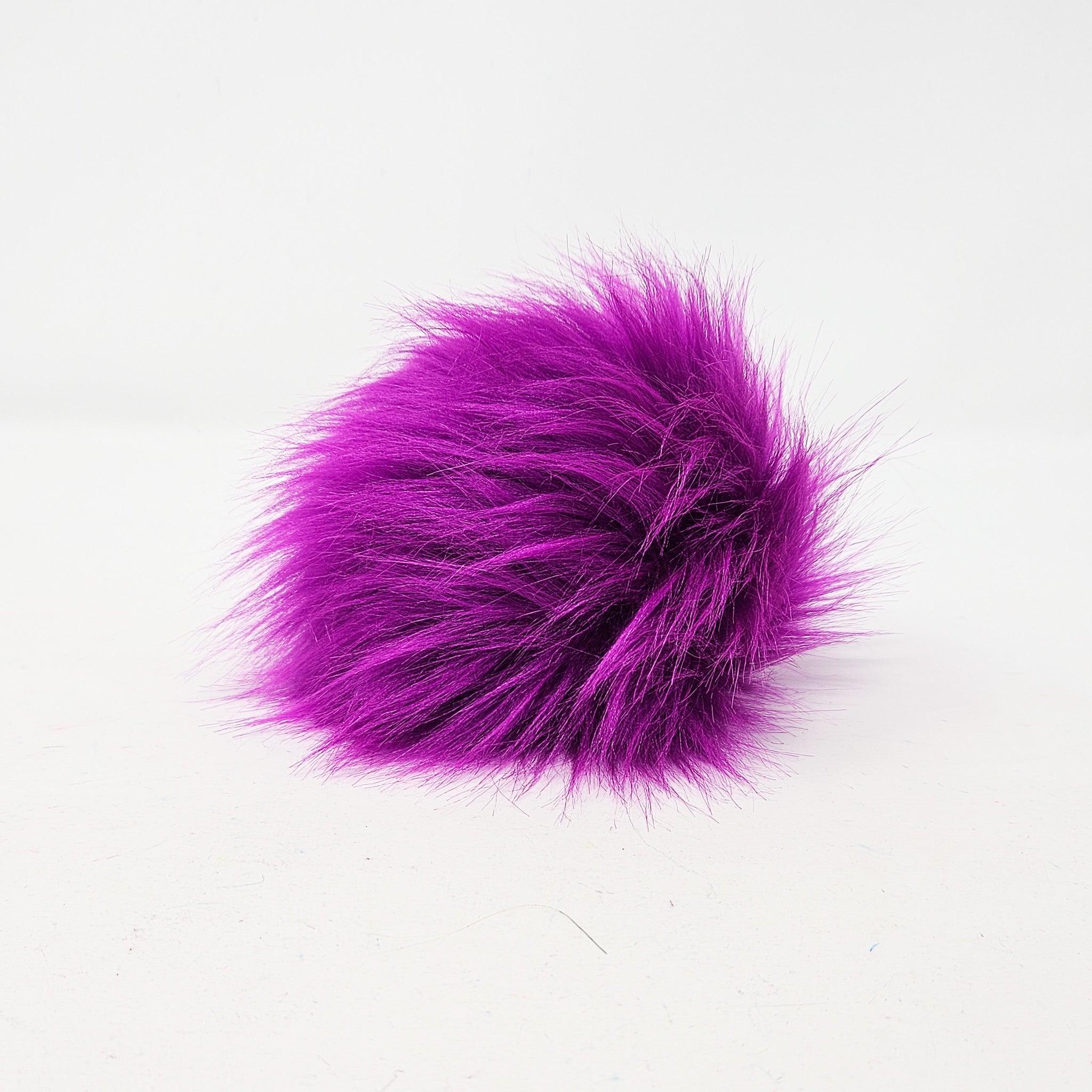 Grape Purple Faux Fur Pom Poms