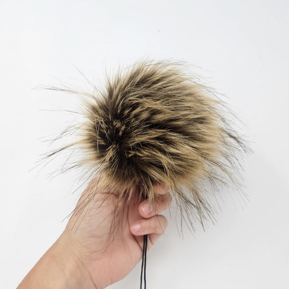 Grizzly Faux Fur Pom Poms