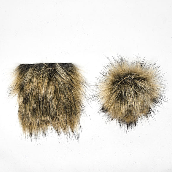 Honey Wolf Fur Faux Fur Fabric by the Metre / Yard