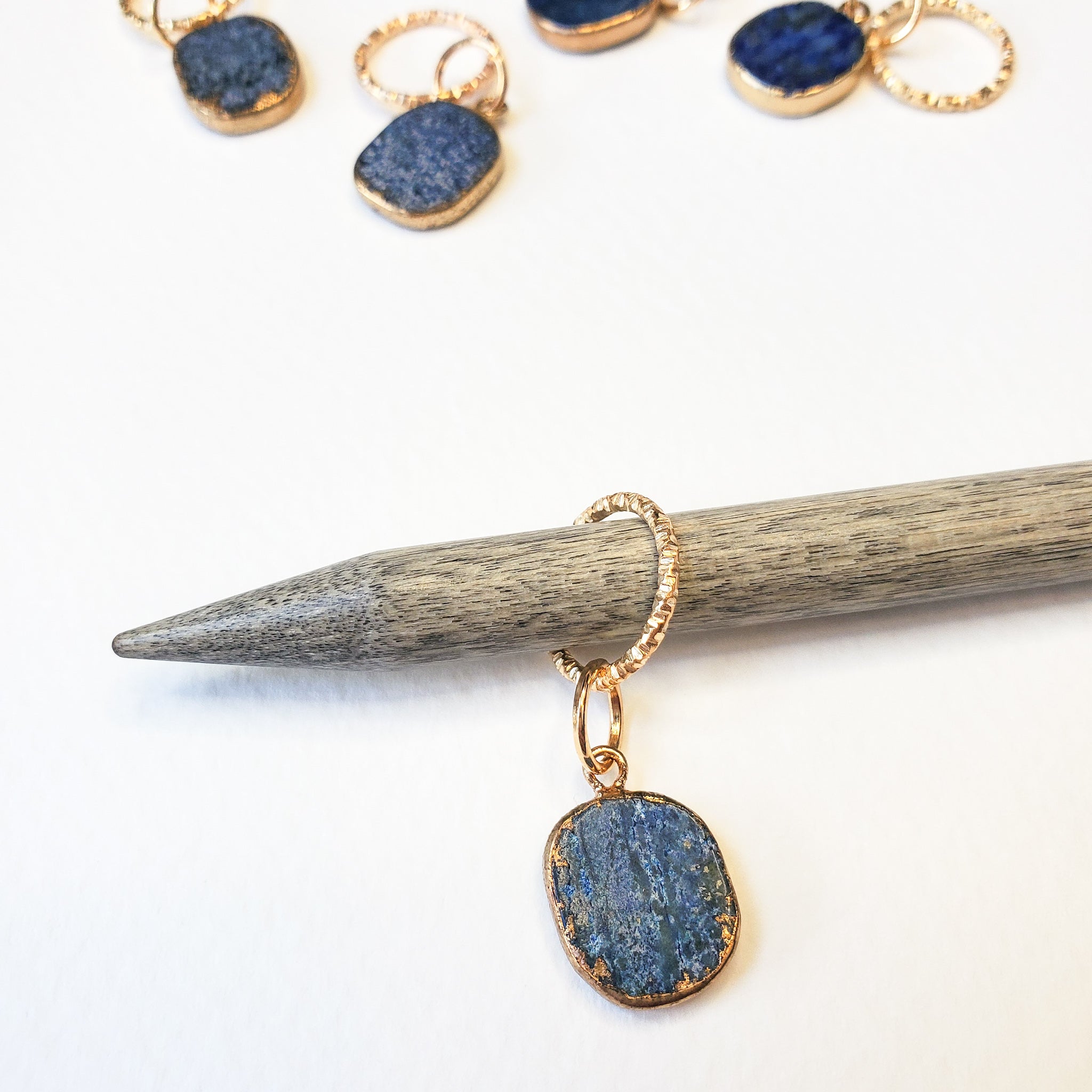 Lapis Lazuli Stitch Marker - 0