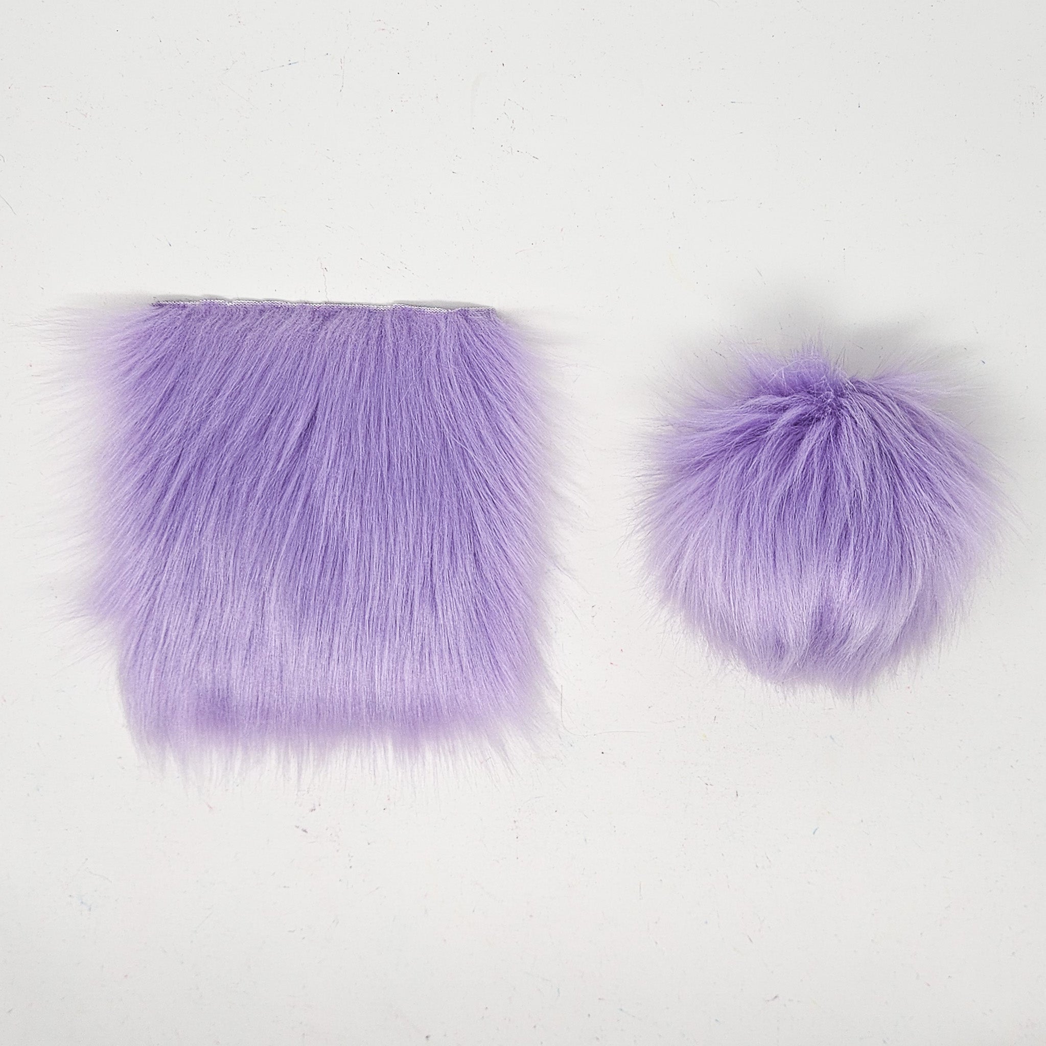 Lilac Purple - Faux Fur Pre-Cut DIY Squares