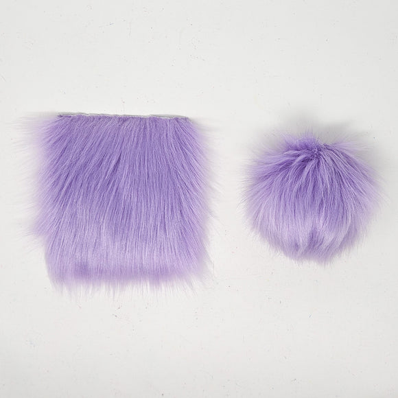 Lilac Purple - Faux Fur Pre-Cut DIY Squares