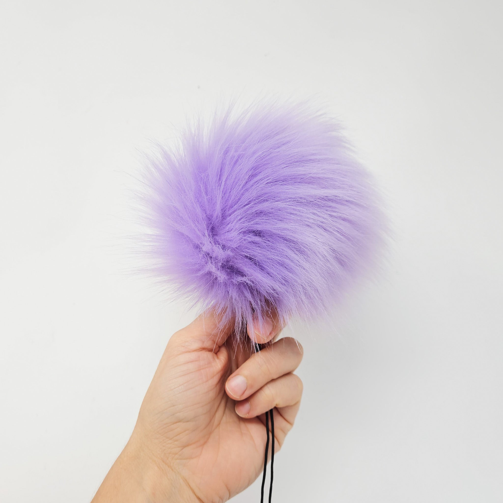 Lilac Purple Faux Fur Pom Poms