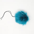 Peacock Blue Faux Fur Pom Poms-2