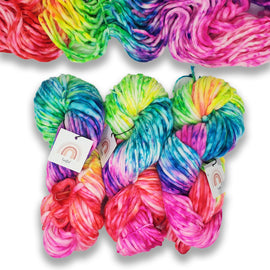 Knotted by Nish | Super Bulky | Rainbow Dust (Neon)