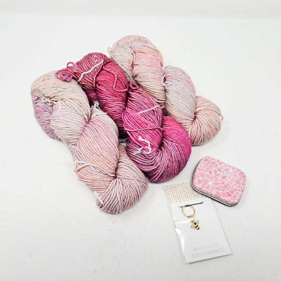 Barnstable Shawl KAL Kit - Rosalinda + English Rose