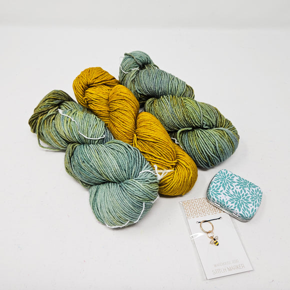 Barnstable Shawl KAL Kit - Oasis + Frank Ochre