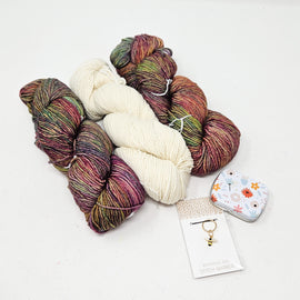 Barnstable Shawl KAL Kit - Arco Iris + Natural