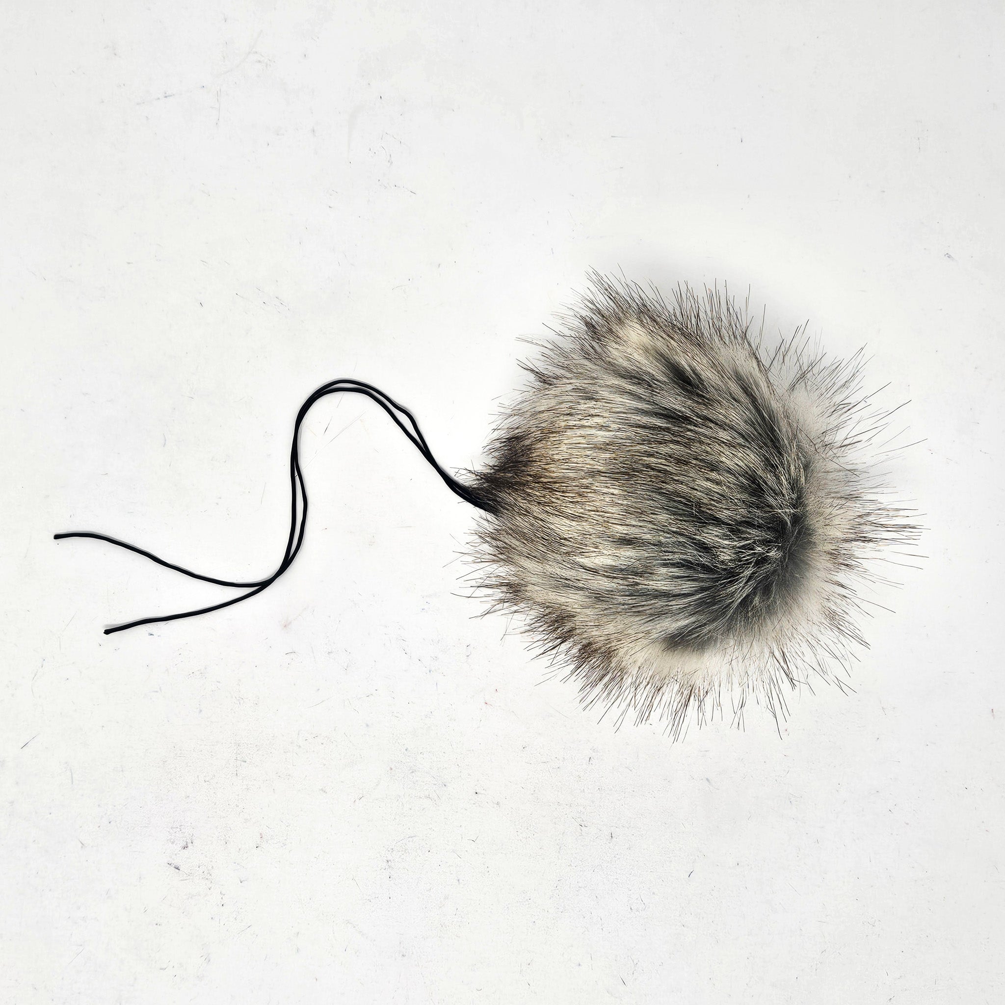 Silver Fox Faux Fur Pom Poms - 0