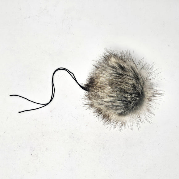 Silver Fox Faux Fur Pom Poms