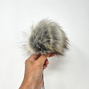 Silver Fox Faux Fur Pom Poms-3