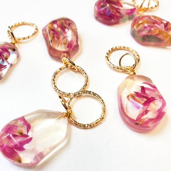 Pink - Dried Flower Stitch Marker