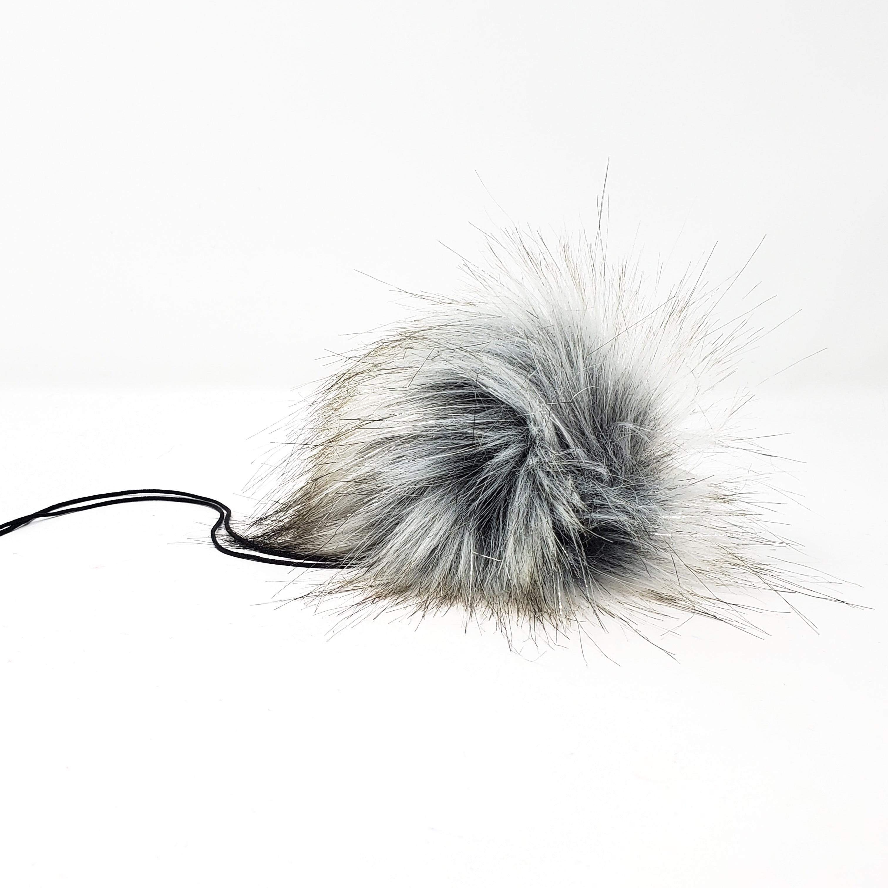 Silver Star - Faux Fur Pom Poms